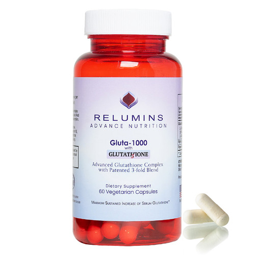 Relumins L-Glutathione Supplement Complex - World’s Most Advanced Reduced Glutathione 1000mg with Alpha Lipoic Acid for Smoother & Brighter Skin, Made in USA - 60 Caps