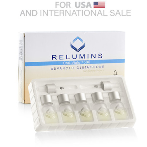 Authentic Relumins Glutathione Vials - New Advanced Formula 7500mg  - Professional Grade Skin Whitening