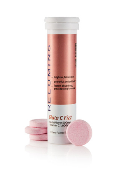 NEW! Relumins Gluta C Fizz - Cherry Flavored Glutathione and Vitamin C Effervescent Tablets