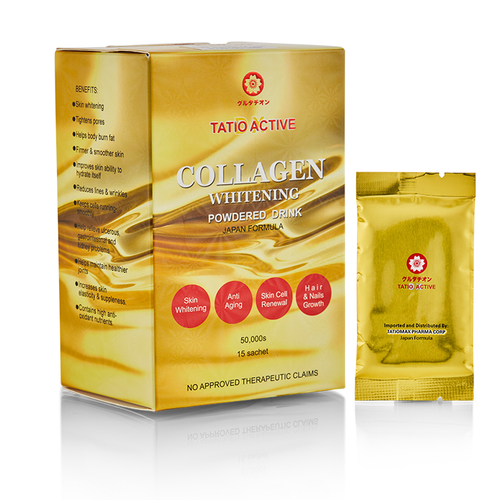 Tatio Active Collagen  - 15 Sachets - 100% Premium-Grade Collagen with Glutathione