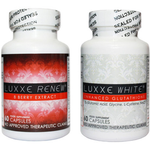 NEW Authentic Luxxe White Enhanced Glutathione & Luxxe Renew - 8 Berry Extract Set