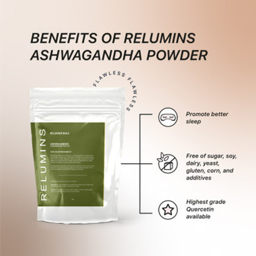 NEW! PUREPOWDER FOR RELUMINS Ashwagandha - Healthy Cellular Aging, Fine Lines, and Immune Booster