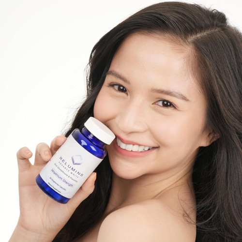 10 Bottles of Authentic Relumins Advanced White Oral Whitening Formula Capsules - Whitens, repairs & rejuvenates skin - Now with Plant Placenta - Kosher, Vegan & Hallal