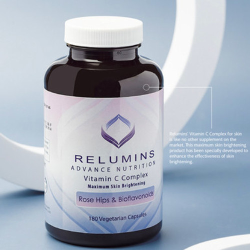 Relumins Advance Vitamin C MAX Skin Whitening Complex With Rose Hips & Bioflavinoids - 180 Capsules (90 Day Supply)