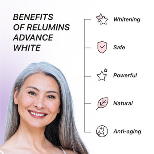 Relumins Advance White 1650mg 15x Glutathione Complex – New version  with Hyaluronic Acid for powerful anti-aging benefits!