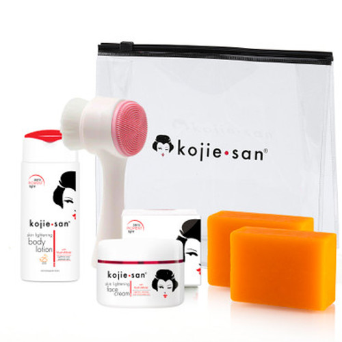 Kojie San Face & Body Whitening Mini Set PLUS with Soap, Face Cream, and Environmental Protection 150ml Body Lotion!