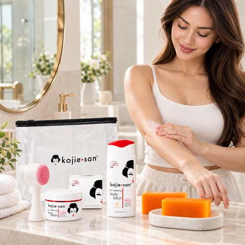 Kojie San Face & Body Whitening Mini Set PLUS with Soap, Face Cream, and Environmental Protection 150ml Body Lotion!
