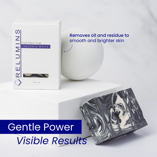 Relumins Professional Spa Formula Triple Action Black & White Whitening Soap - Maximum Whitening for Normal & Sensitive Skin
