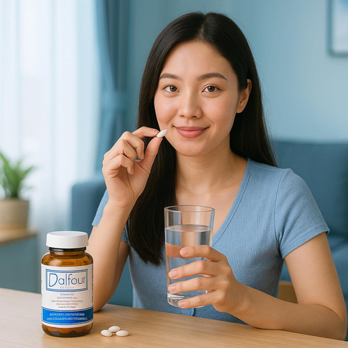 Dalfour Beauty Ultrawhite Glutathione Capsules w/ Collagen & Vitamin C - 2400mg/serving with 1600mg Reduced L-Glutathione