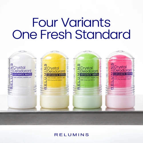 Relumins Crystal Deodorant, All-Natural Mineral Salt Deo, Non-Staining, Aluminum-Free, Natural Deodorant with 24-Hour Odor Protection