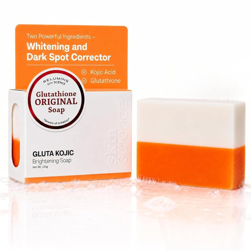 Relumins Glutathione + Kojic Acid Soap Bars Whitening and Darkspot Corrector - Deep Cleansing & Hydrating Soap for Refreshed Skin Perfect