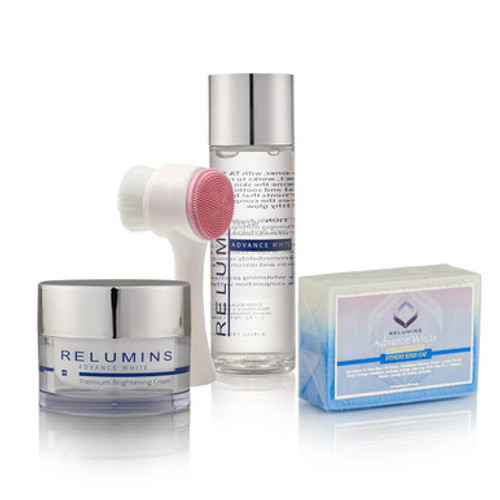 Authentic Relumins Advance White Facial Set - TA Stem Cell Premium Day Cream, Intensive Repair Toner & Soap