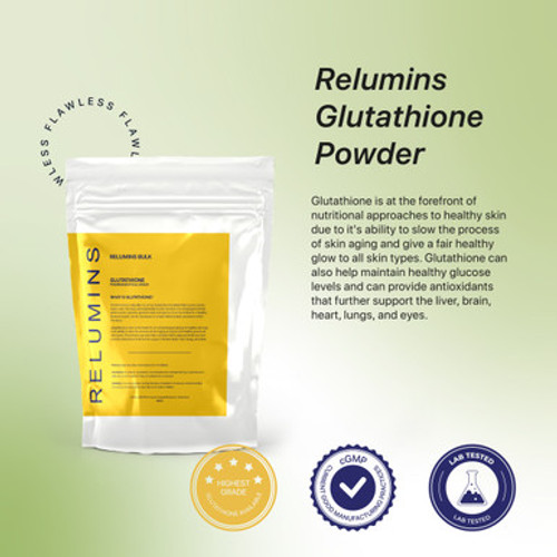 NEW! PUREPOWDER FOR RELUMINS Glutathione - Anti-Aging, Neurological Health, and Skin Lightening 