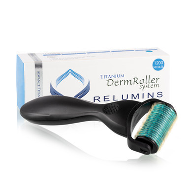 New Low Price! Relumins "Advance Titanium Quality" Professional 1200 Needle DermRoller & Micro Needling Therapy System