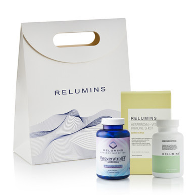 New! Immunity and skin Repair Set- Relumins Defense & Vitamin C and Resveratrol R3 + Gift Box!