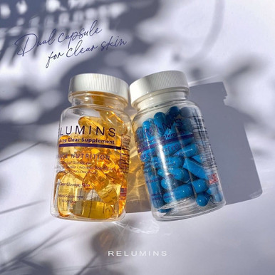 Relumins Oral Acne Treatment - Dermatologist Formula - Dual Capsule For Clear Skin - Protects Against Acne Scars