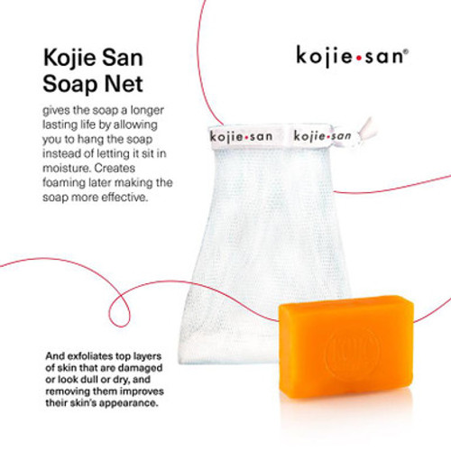 6 Bars of Kojie San Skin Lightening Kojic Acid Soap 135g, Soap Net, Soap Dish and Brush