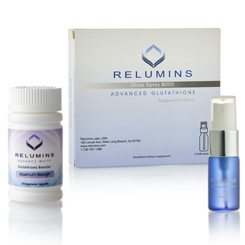 New! Relumins Oral Glutathione Spray  Vials - New Advanced Formula 6000mg  Plus Zinc PLUS Gluta Booster - Professional Skin Whitening  and Immune Support
