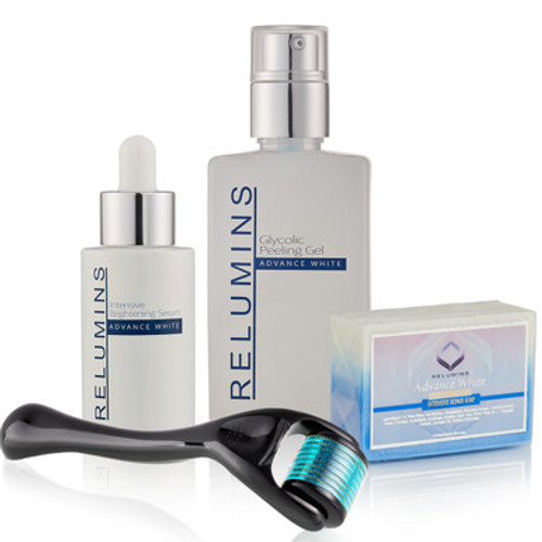 FREE DermRoller with Authentic Relumins Advance White Acne Scar, Dark Spot & Melasma Treatment Set