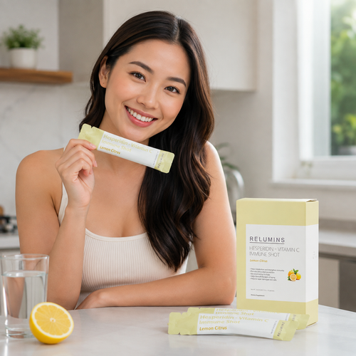 150 Sachets Relumins Immune Support Bioflavonoid and Vitamin C Shot-  Great for Skin Repair, Anti-aging & Healthy Glowing Skin 