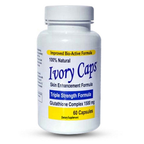 Ivory Caps Skin Enhancement Glutathione Complex 1500mg - Triple Strength Formula - NEW LOW PRICE!