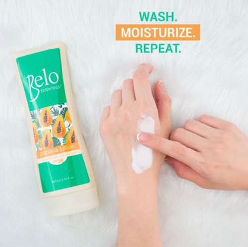 Belo Essentials Papaya Lotion - Brighten, Protect & Repair with Natural Papaya Enzymes, 200ml