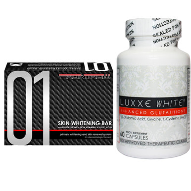 NEW Authentic Luxxe White Capsules & 01 Skin Whitening Soap Set