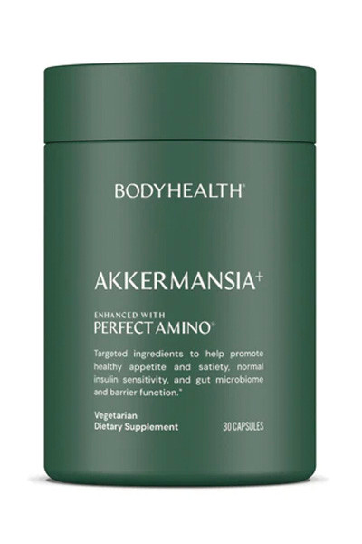 Bottle of Akkermansia+ by BodyHealth