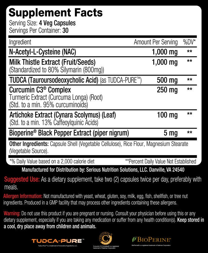 Liver Assist XT Advanced by SNS - Supplement Facts