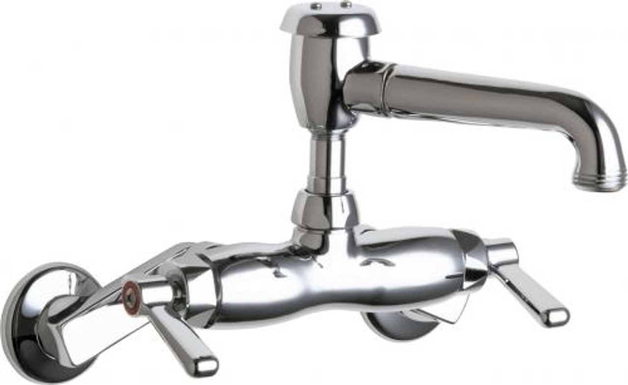 Chicago Faucets 886 Cp Wall Mounted Manual Sink Faucet With