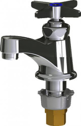 Chicago Faucets 701-COLDABCP Deck-Mounted Manual Sink Faucet, Single-Hole, Single-Supply