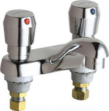 Chicago Faucets 802-V665ABCP Deck-Mounted Manual Sink Faucet with 4" Centers