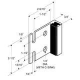 Partition Hardware Jacknob 5280 Strike & Keeper