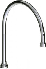 Chicago Faucets GN10BRGDJKABCP 10" Rigid Gooseneck Spout