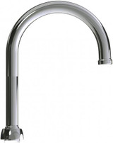 Chicago Faucets GN2H8FCJKABCP 5-1/4" Rigid/Wing Gooseneck Spout with 1.5 GPM Flow Control