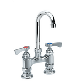 Krowne 15-402L - Royal Series 4" Center Raised Deck Mount Faucet, 8-1/2" Gooseneck Spout, Low Lead