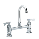 Krowne 15-802L - Royal Series 8" Center Raised Deck Mount Faucet, 8-1/2" Gooseneck Spout, Low Lead