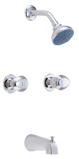 Gerber 58-400-82, G005840082 Gerber Hardwater Two Handle Threaded Escutcheon Tub & Shower Fitting with Slip Dive