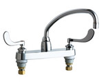 Chicago Faucets 1100-L9-317ABCP Deck-Mounted Manual Sink Faucet with 8" Centers