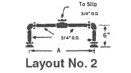 White Racker Wr-917-2-21 Urinal Flush Pipe Outlets