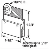 PRIME-LINE M-6145 Frameless Shower Door 3/4" Nylon Roller Assembly Pack Of 2