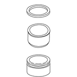 Kohler 1043143-Sc Aerator Assembly- High Flow- Lam- M28 - Satin Chrome with Polished Chrome Accents