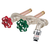 Prier C-108D18 18 in. Hot And Cold Anti-Siphon Hose Thread Wall Faucet with Vacuum Breaker