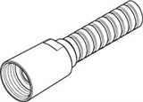 Dornbracht 09300206506 Tube Double cone 1/2IN. x 1/2IN. x 775MM PLATINUM MATTE