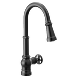 Moen S72003EV2BL Paterson Motion Control Smart Kitchen One-Handle High Arc Pulldown