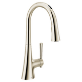 Moen 9126EVNL KURV Smart Kitchen One-Handle High Arc Pulldown Kitchen Faucet - Polished Nickel