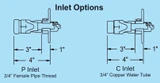 Woodford Model RB67 - Anti-Siphon Freezeless Wall Hydrant - Inlet Options