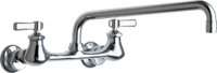 Chicago Faucets 540-LDL12ABCP Wall-Mounted Manual Sink Faucet with Adjustable Centers