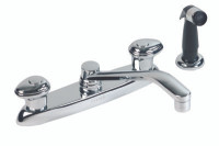 Gerber 52-000, G0052000 Gerber Hardwater 2H Kitchen Faucet Deck Plate Mounted w/ 10" D-Tube Spout 2.2 gpm Chrom