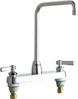 Chicago Faucets 1100-HA8-369ABCP Deck-Mounted Manual Sink Faucet with 8" Centers